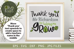 Thank you teacher, thank you for helping me grow monogram Product Image 4