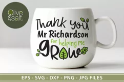 Thank you teacher, thank you for helping me grow monogram Product Image 3