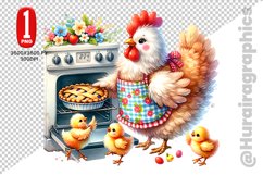 Cute Hen Clipart - PNG File Product Image 1
