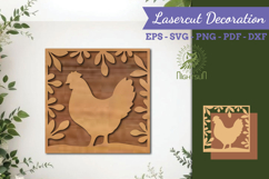 Hen Lasercut Wall Decor SVG Product Image 1