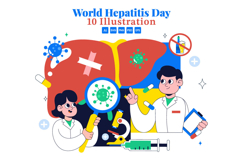 10 World Hepatitis Day Illustration Product Image 1