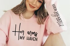Her Arms My Haven Sleeve SVG, Mother's Day SVG Design Product Image 3