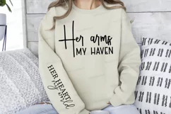 Her Arms My Haven Sleeve SVG, Mother's Day SVG Design Product Image 2