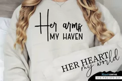 Her Arms My Haven Sleeve SVG, Mother's Day SVG Design Product Image 1