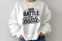 Her Battle Is My Battle SVG | Breast Cancer Awareness SVG Product Image 2