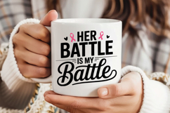 Her Battle Is My Battle SVG | Breast Cancer Awareness SVG Product Image 3