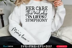 Her Care The Melody Sleeve SVG, Mother's Day SVG Design Product Image 1