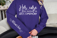 Her care the melody in lifes Sleeve SVG Design Product Image 2