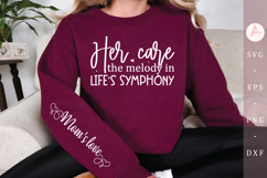 Her care the melody in lifes Sleeve SVG Design Product Image 1