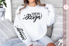 Her domain Sleeve SVG, Women&#039;s Empowerment Design Product Image 1