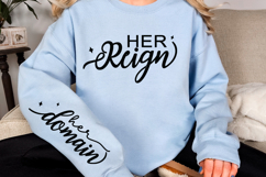 Her domain Sleeve SVG, Women&#039;s Empowerment Design Product Image 2