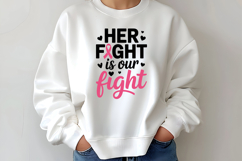 Her Fight Is Our Fight SVG | Breast Cancer Awareness SVG Product Image 2