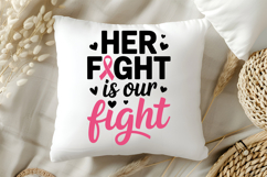 Her Fight Is Our Fight SVG | Breast Cancer Awareness SVG Product Image 5