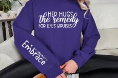 Her hugs the remedy for lifes bruises Sleeve SVG Design Product Image 2