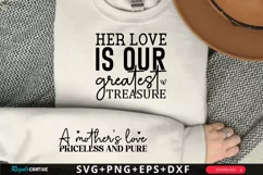 Her Love Is Our Greatest Sleeve SVG, Mother's Day SVG Design Product Image 1