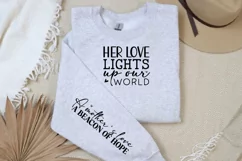 Her Love Lights Up Our Sleeve SVG, Mother's Day SVG Design Product Image 3