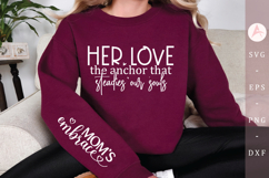 Her love the anchor that steadies our Sleeve SVG Design Product Image 1
