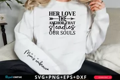 Her Love The Anchor That Sleeve SVG, Mother's Day SVG Design Product Image 1