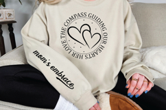 Her love the compass guiding our hearts Sleeve SVG Design Product Image 2
