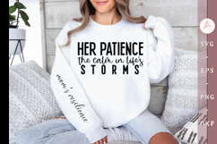 Her patience the calm in life&#039;s storms Sleeve SVG Design Product Image 1