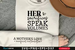 Her Sacrifices Speak Sleeve SVG, Mother's Day SVG Design Product Image 1