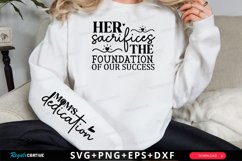 Her Sacrifices The Foundation Sleeve SVG, Mother&#039;s Day SVG Product Image 1