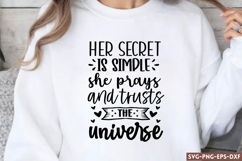 Her secret is simple SVG, Women Empowerment SVG Product Image 1