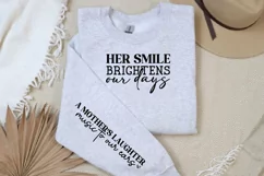 Her Smile Brightens Sleeve SVG, Mother's Day SVG Design Product Image 3