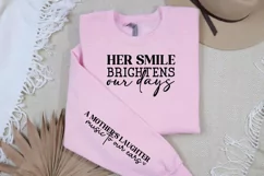 Her Smile Brightens Sleeve SVG, Mother's Day SVG Design Product Image 2