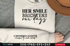 Her Smile Brightens Sleeve SVG, Mother's Day SVG Design Product Image 1