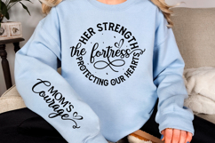 Her strength the fortress protecting Sleeve SVG Design Product Image 2