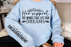 Her support the wings that lift our dreams Sleeve SVG Design Product Image 3