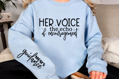 Her voice the echo of encouragement Sleeve SVG Product Image 2