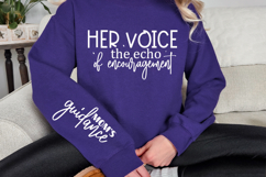 Her voice the echo of encouragement Sleeve SVG Product Image 3