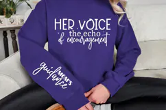 Her voice the echo of encouragement Sleeve SVG Product Image 3
