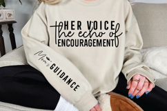 Her voice the echo of encouragement Sleeve SVG Design Product Image 3