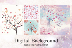 Heart Valentines Background Love Wallpaper Bokeh Backdrop Product Image 1