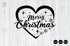 Heart Merry Christmas SVG, Christmas SVG Product Image 1