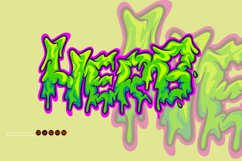 Herb word melting hand lettering text illustrations Product Image 1