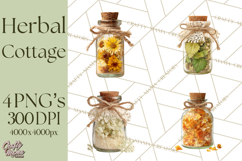 Herbal Apothecary Cottagecore PNG, Rustic Botanical Clipart Product Image 1