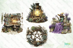 Herbal Witch Sublimation Clipart Product Image 1