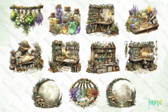 Herbal Witch Sublimation Clipart Bundle Product Image 5