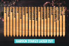 Herbs Wooden Garden Stakes SVG Product Image 1