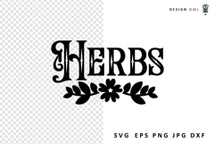 Herbs label svg for cricut