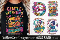 Funny Skeletons Sarcastic Retro PNG Sublimation Product Image 5