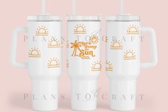 here come the sun summer 40oz tumbler sublimation full wrap high resolution transparant background