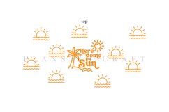 here come the sun summer 40oz tumbler sublimation full wrap high resolution transparant background