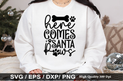 Here comes Santa paws SVG - Christmas Dog Design Product Image 1