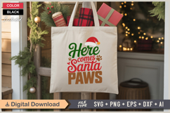 Here Comes Santa Paws SVG | Christmas SVG | Holiday SVG Product Image 5