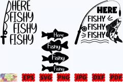 Here Fishy Fishy Fishy SVG | Fishing SVG | Fish SVG | Hooker Product Image 3